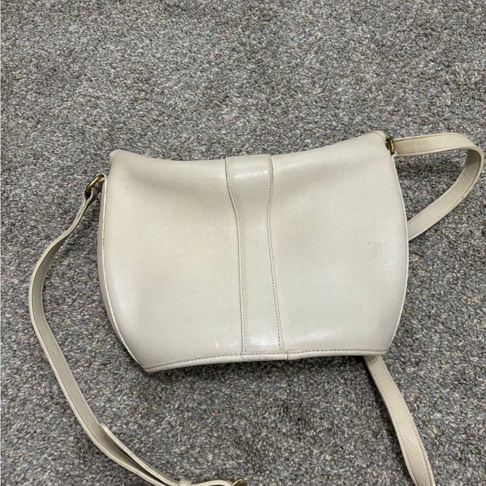 Vintage Coach 9948 canterbury 1994 bone white crossbody leather bag - Picture 8 of 8
